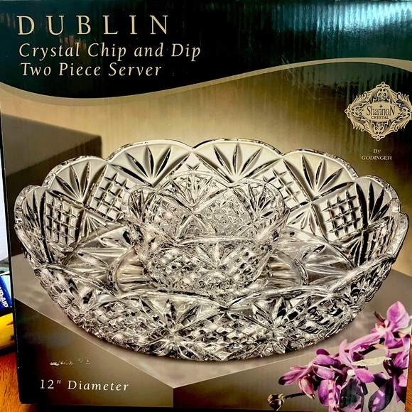 Dublin Crystal Chip and Dip Set - Picture 1 of 2